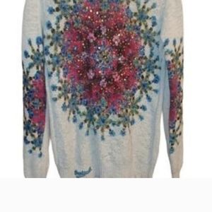 Desigual metallic thread cotton pullover